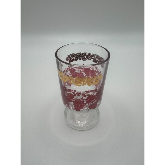 VTG French Luminarc Gold & Red Grape/Leaf Design Cordial Glass & Decanter Set - Picture 8 of 16